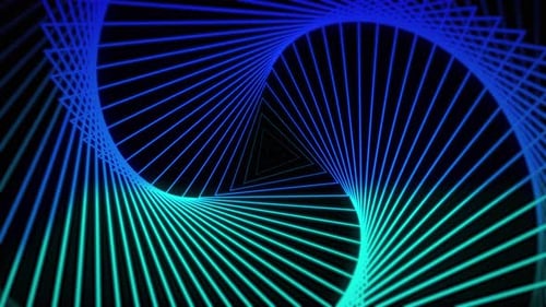 Gradient Blue Triangles Loop 4K