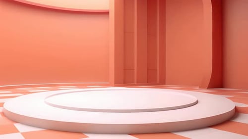 Minimalist 3D Stage Reveal Animation