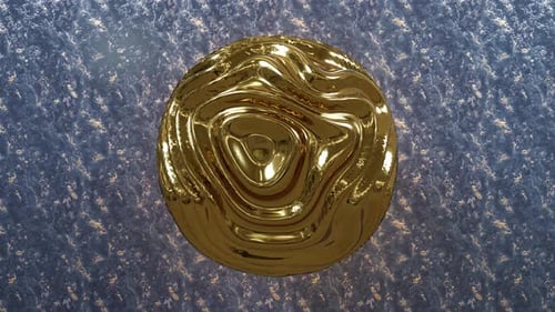 Liquid Gold Sphere Splash