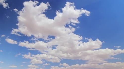 Time Lapse White Clouds And Blue Sky (Fast Motion Zoom In)