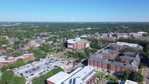 The University of Kentucky in Lexington forward view of the campus and William T. Young Library