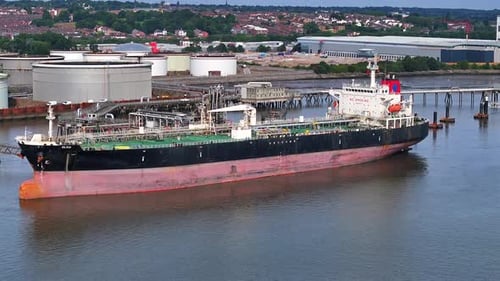 Fuel and Oil Tanker Offloading at a Depot