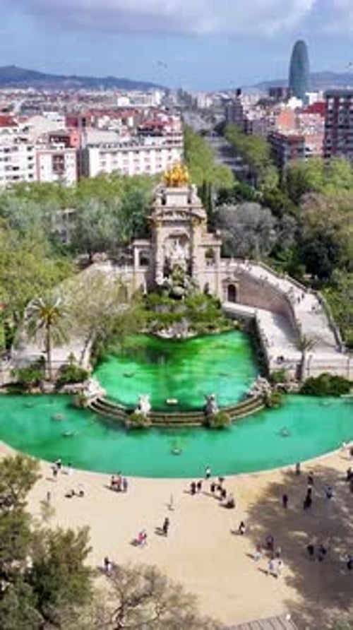 Ciutadella Park At Barcelona In Community Of Catalonia Spain.