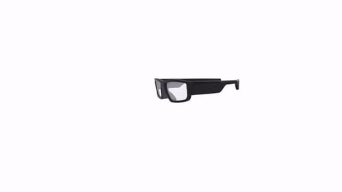 Smart Glasses rotating in loop on white background