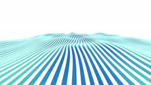 Dynamic Abstract Wavy Blue Lines Digital Surface Background Animation