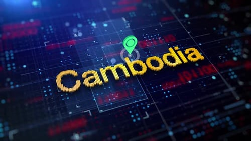 Pixelated Name Of The Country Cambodia