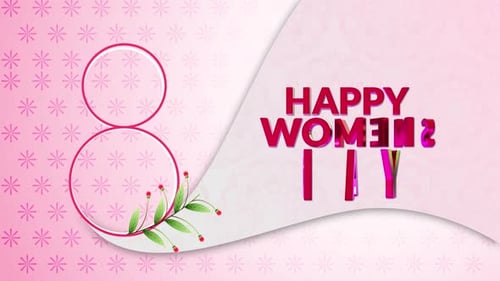 Happy Womens Day Background Animation