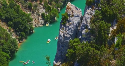 Aerial View of Gorges Du Verdon and Galetas Bridge Magnificent Nature Aerial Journey Above Verdon
