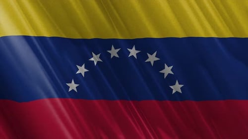 Realistic Waving Flag of Venezuela Loop Animation