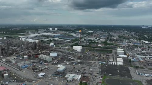 Aerial of oil and gas production in Montreal Quebec_1