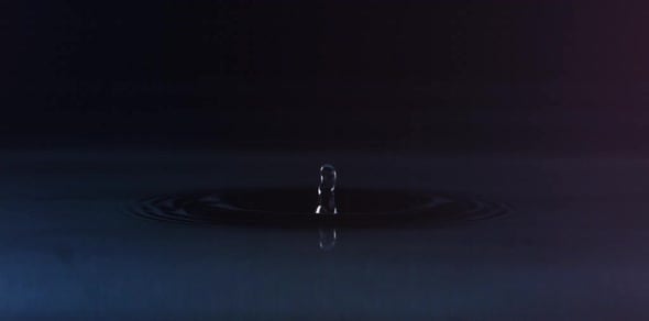 a single water droplet rising upward in 1400 fps, Stock Footage ft ...