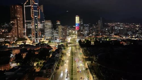 Colpatria Tower At Bogota In District Capital Colombia.
