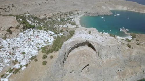 Acropole de Lindos, images aériennes de l'Acropole de Lindos, Rodos