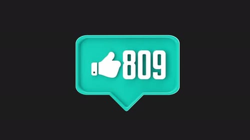 3D Animation Of Comment Blue Counter