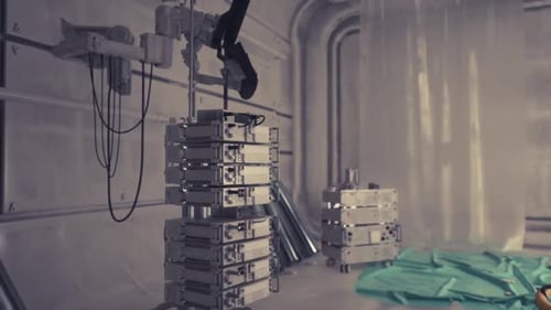 Lab Equipment in a Hidden Bunker Aided By Robots