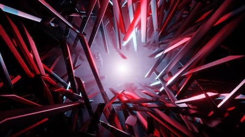 Boucle VJ d'arrière-plan d'Apocalyptics en rouge et bleu clair en 4K