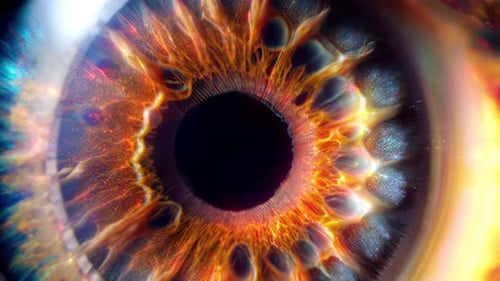 Close-up Macro Shot of Female Human Eye Blinking 4K