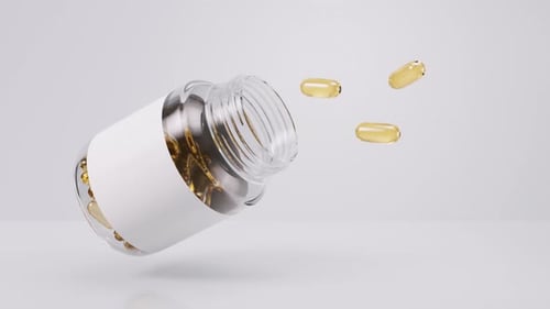 Golden fish oil capsule