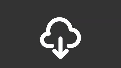 Animated Download White Line Ui Icon