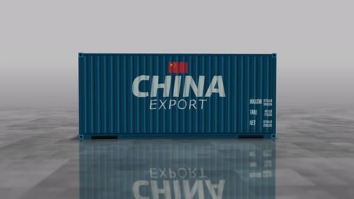 China export cargo containers terminal loop