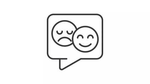 Animated Emotional Feedback Icon in Speech Bubble