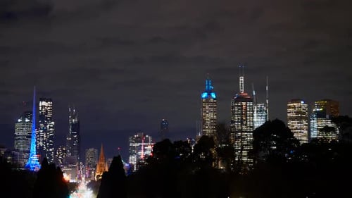 Melbourne paranoma skyline timelapse at night time
melbourne city night time timelapse