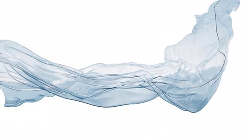 Flowing transparent cloth with alpha channel