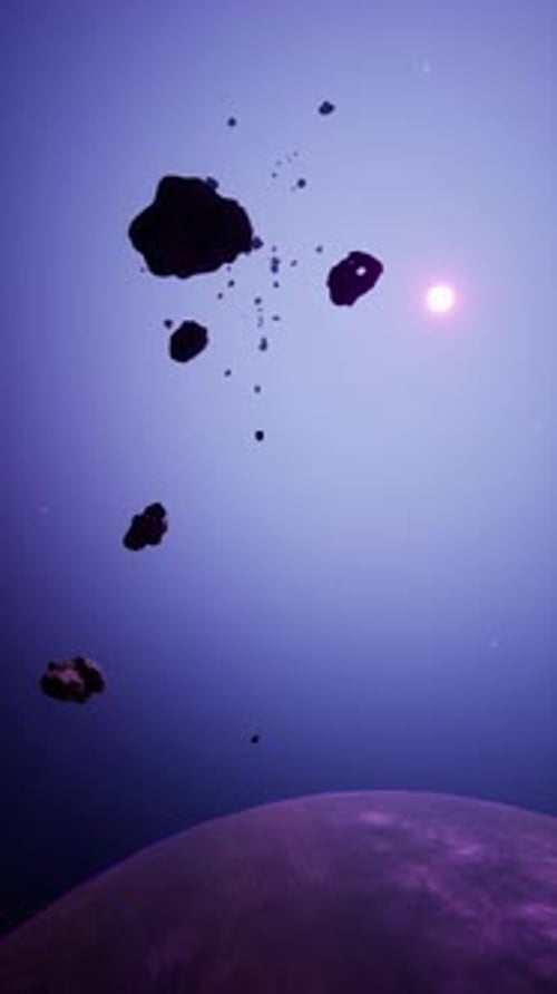 a Large Cluster of Asteroids Near an Unknown Planet Vertical