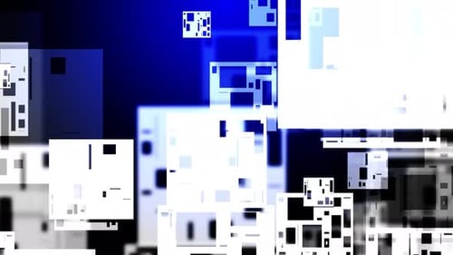 Technologie: Schleife mit blauem Hintergrund