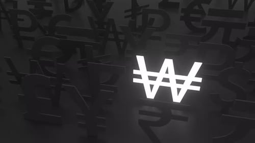 Modern 3D Animation Highlighting a Glowing Currency Symbol