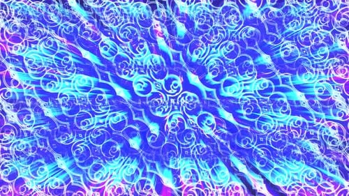 Abstract Neon Glowing Ornate Pattern Background Loop