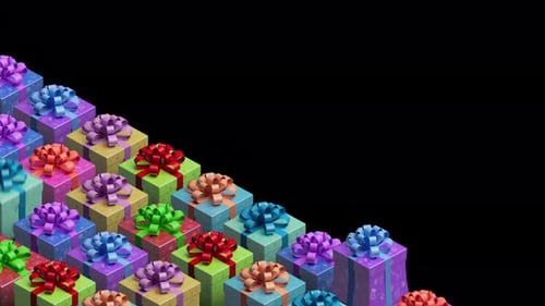Vibrant Animated Gift Boxes for Celebrations Background