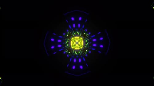 A Rhythmic Disco Pattern of Neon Lights Flashing Vibrantly in a Seamless VJ Loop