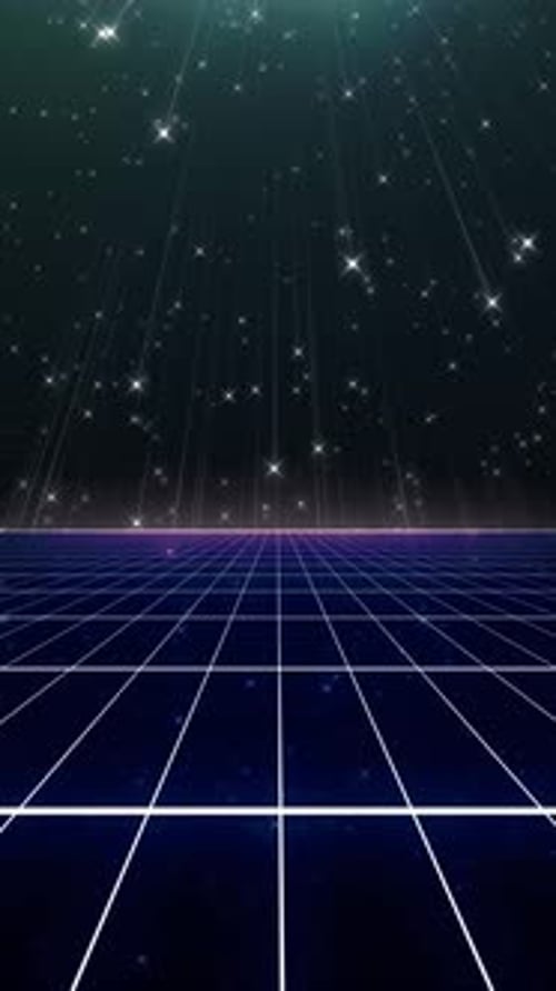 Retro style 80s-90s futuristic grid wireframe background 9:16