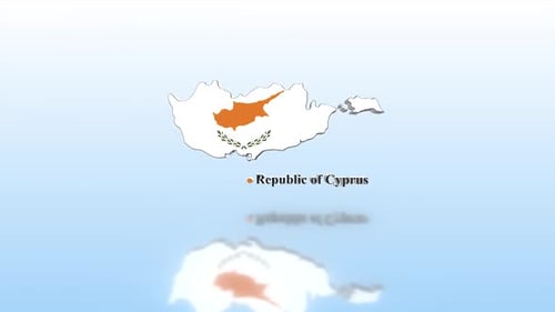 3D Republic of Cyprus Map Reveal Animation