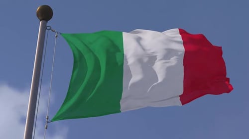 Italy Flag Slow Motion