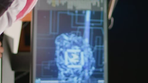 Vertical Video Data Scientist Updating Neural Networks