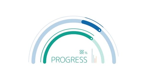 Flat Design Infographic Progress Bar Element