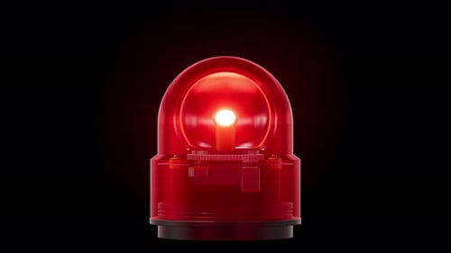 Luz de emergencia roja parpadeante