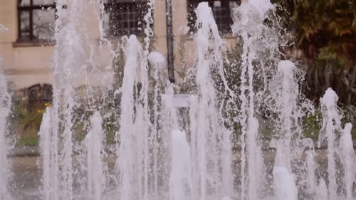 Closeup of water fountain