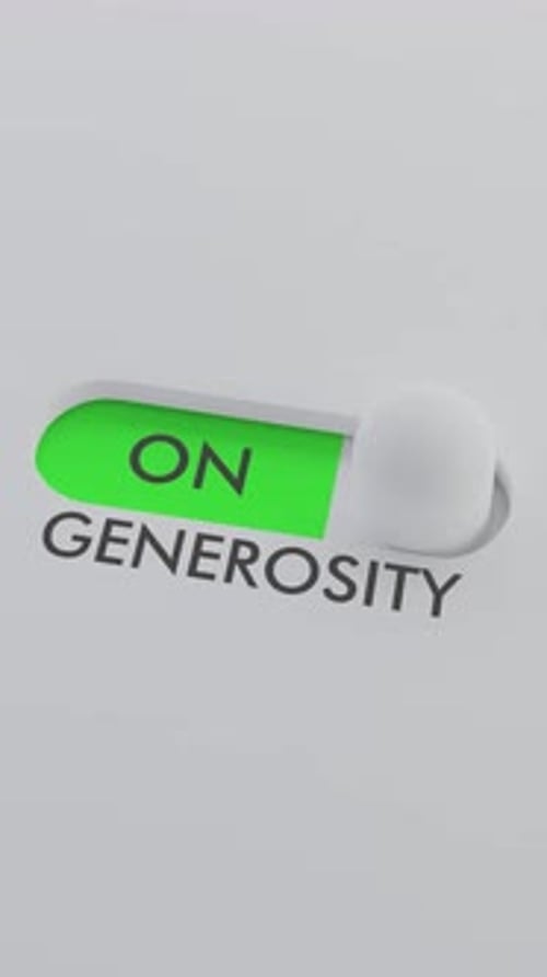 Switching on the GENEROSITY switch Vertical Video
