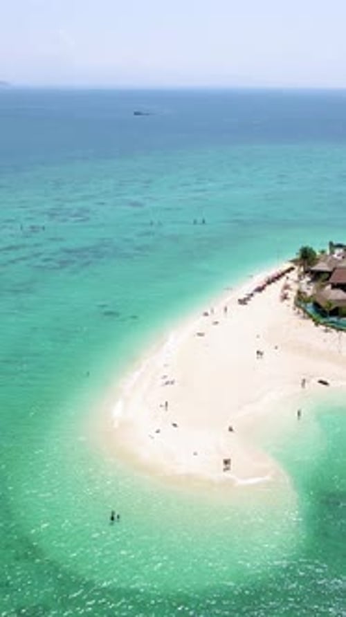 Couple on the Koh Lipe Island Thailand Beach a Tropical Island with a Blue Ocean
