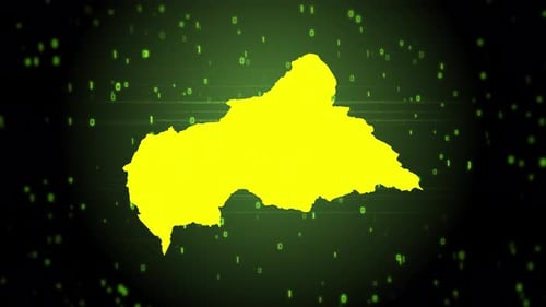 Futuristic Digital Map Reveal with Glitch Effect