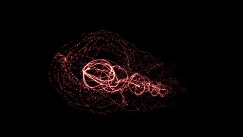 Fluid Red Particle Swirl Energy Element