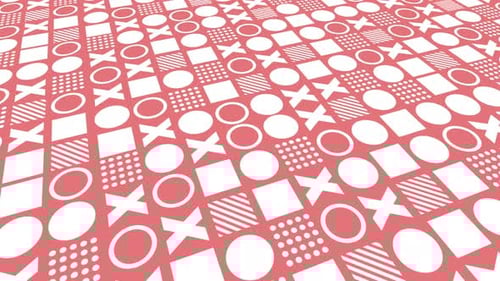 Repeating Pattern of Geometric Shapes Abstract Background