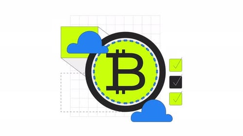 Animation de l'interface utilisateur d'intégration 2D des cryptomonnaies