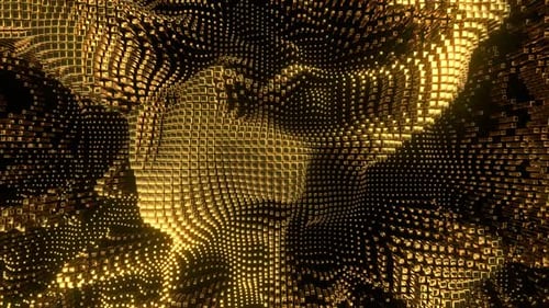 Boucle de fond dorée ondulée
