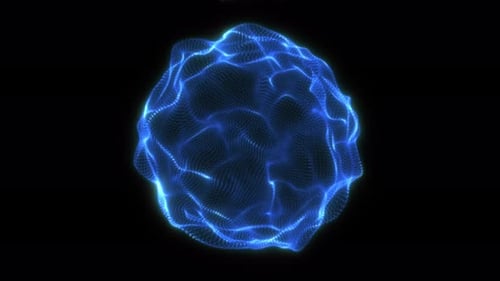 Dynamic Abstract Particle Sphere Energy Wave Loop