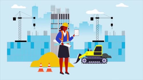 Engineers Working On Construction