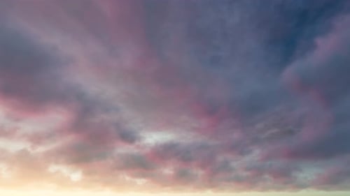 Time-Lapse of Pink and Purple Clouds